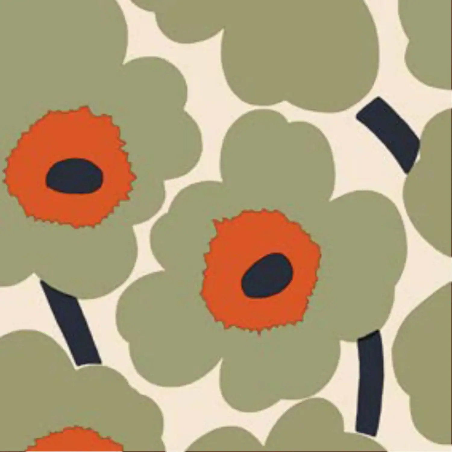 Papirservietter -Marimekko Unikko Sage, Lunsj