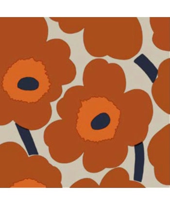 Papirservietter -Marimekko Unikko Orange, Lunsj