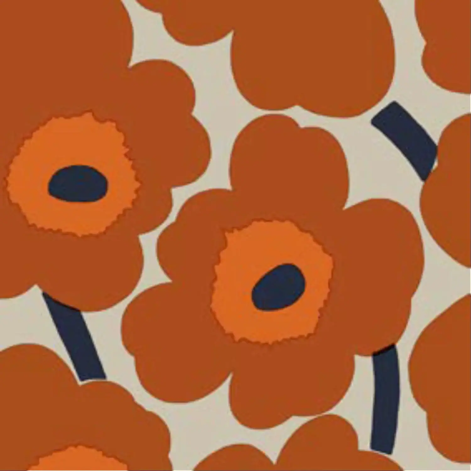 Papirservietter -Marimekko Unikko Orange, Lunsj
