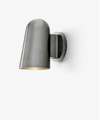 Solid vegglampe SC105, Røkt messing -Utendørs