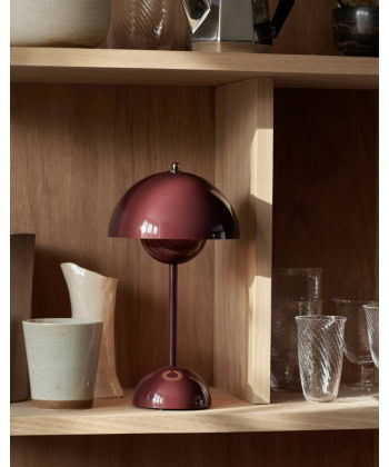 Flowerpot oppladbar bordlampe VP9, Dark Plum - Bilde 2