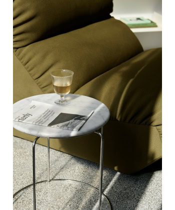 Alternative view of Wire Stool VP11 -Sidebord i krom med hvit marmor topp