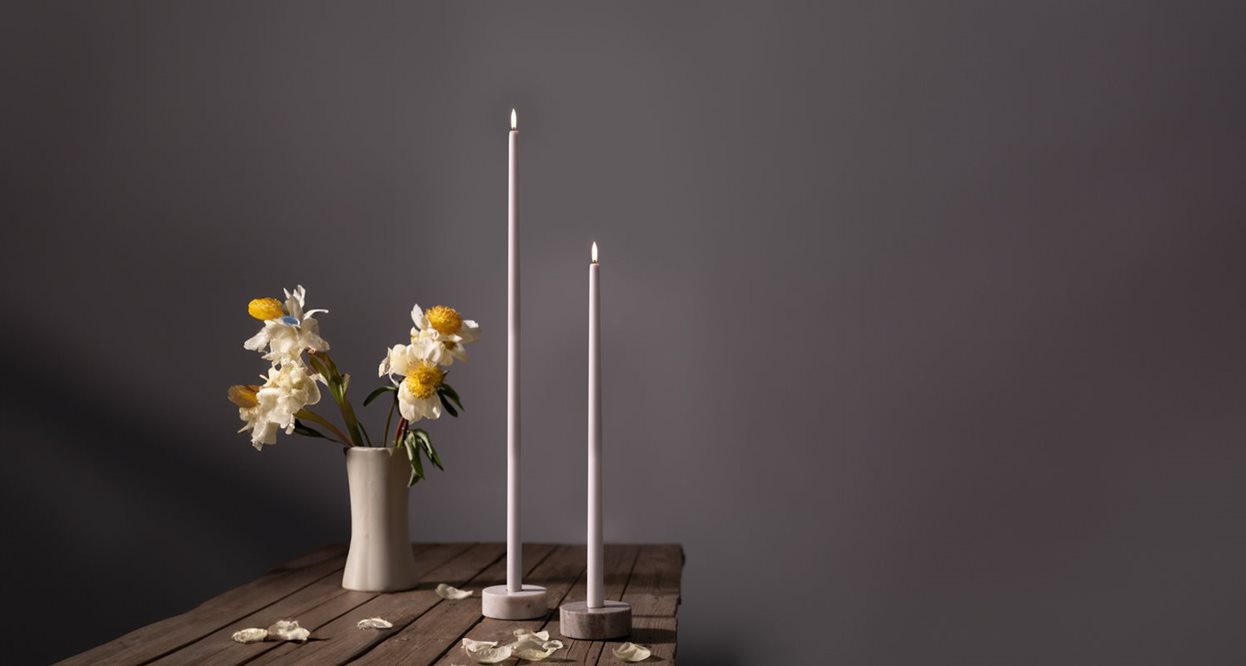 Marmor Lysestake, Base Hvit - Bilde 3