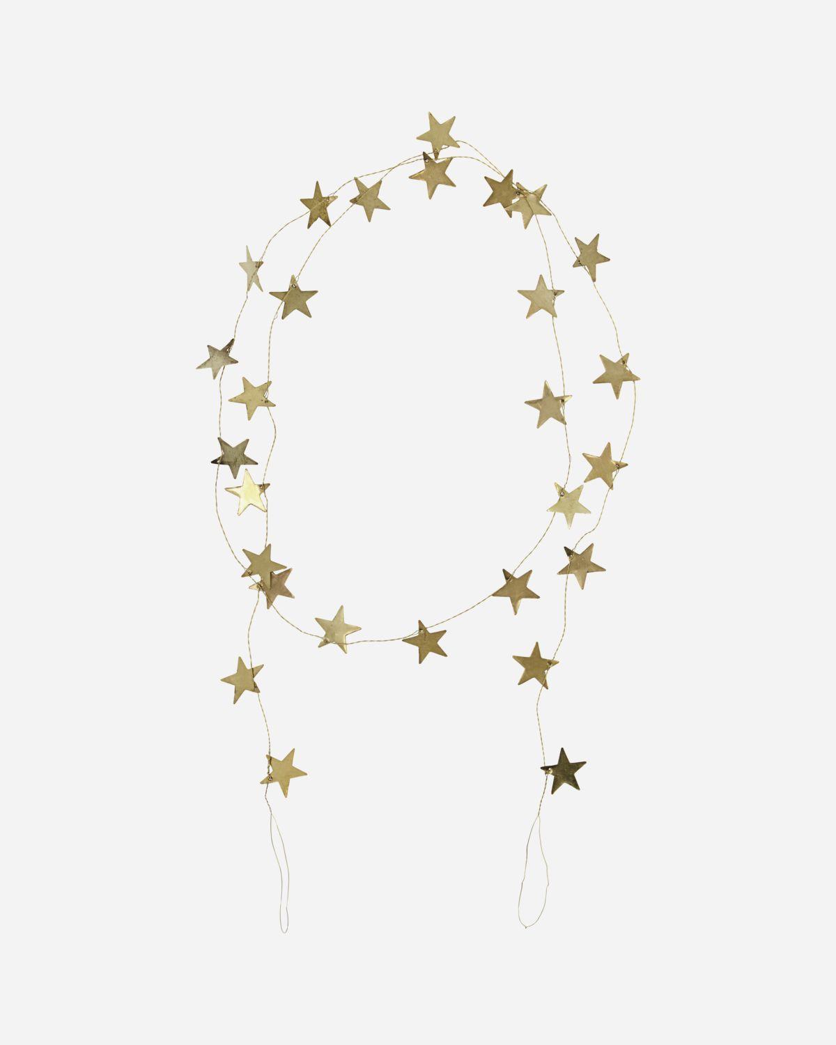 Girlander -Stars small, Messing