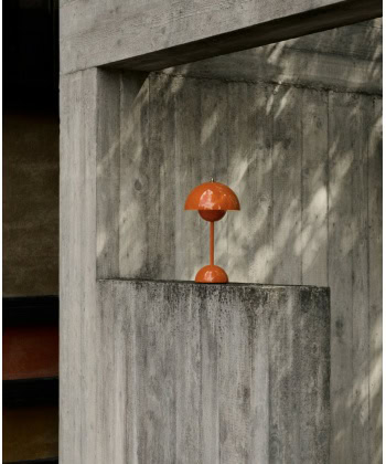 Flowerpot oppladbar bordlampe VP9, Zesty Orange - Bilde 4