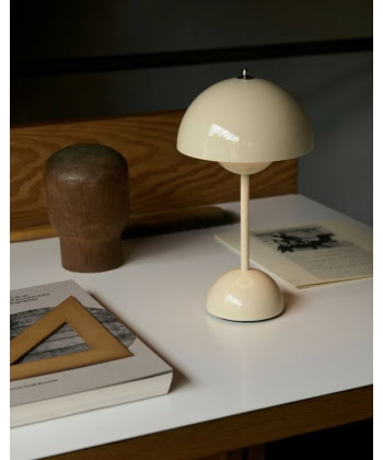 Flowerpot oppladbar bordlampe VP9, Ivory - Bilde 4
