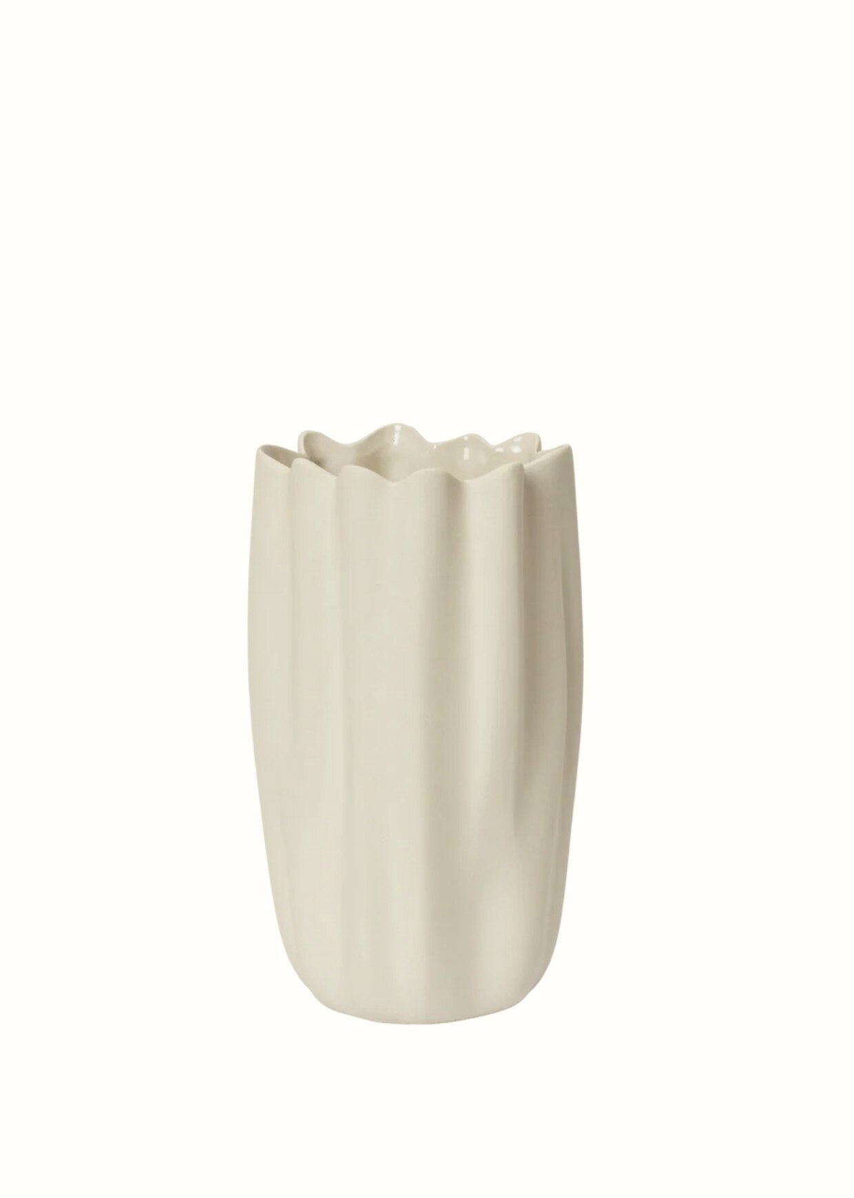 Nium Vase H23 -Off White