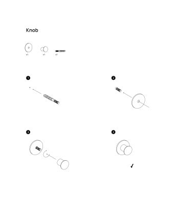 Knob -Knott / Knagg -messing - Bilde 5