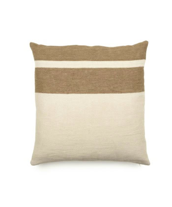 Putetrekk -The Belgian Pillow -Railroad Stripe Brown 50x50