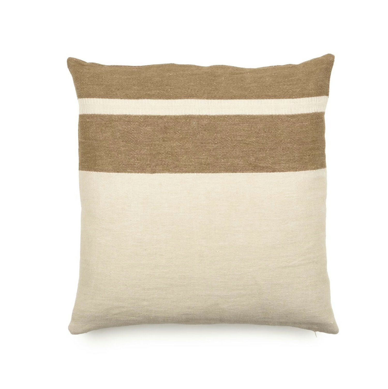 Putetrekk -The Belgian Pillow -Railroad Stripe Brown 50x50