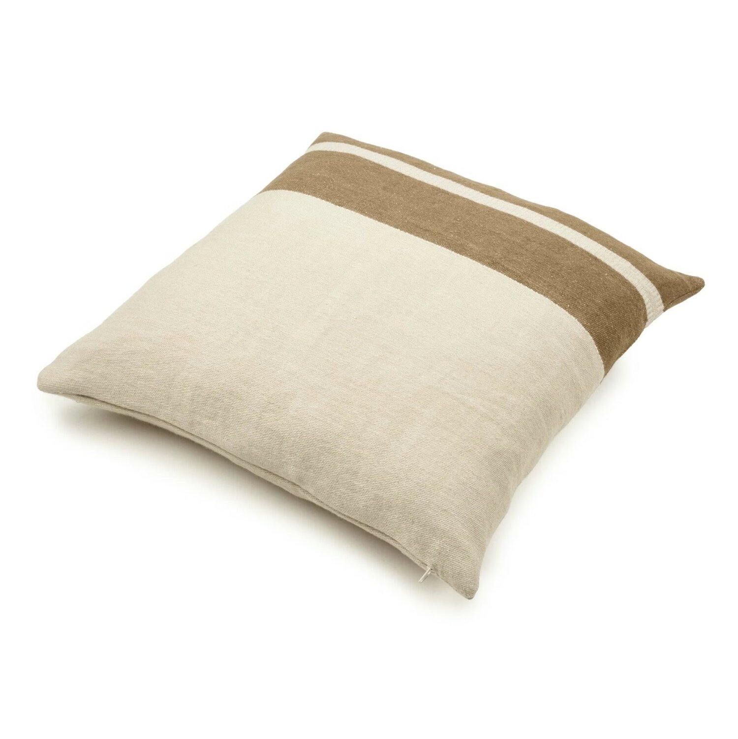 Putetrekk -The Belgian Pillow -Railroad Stripe Brown 50x50 - Bilde 2