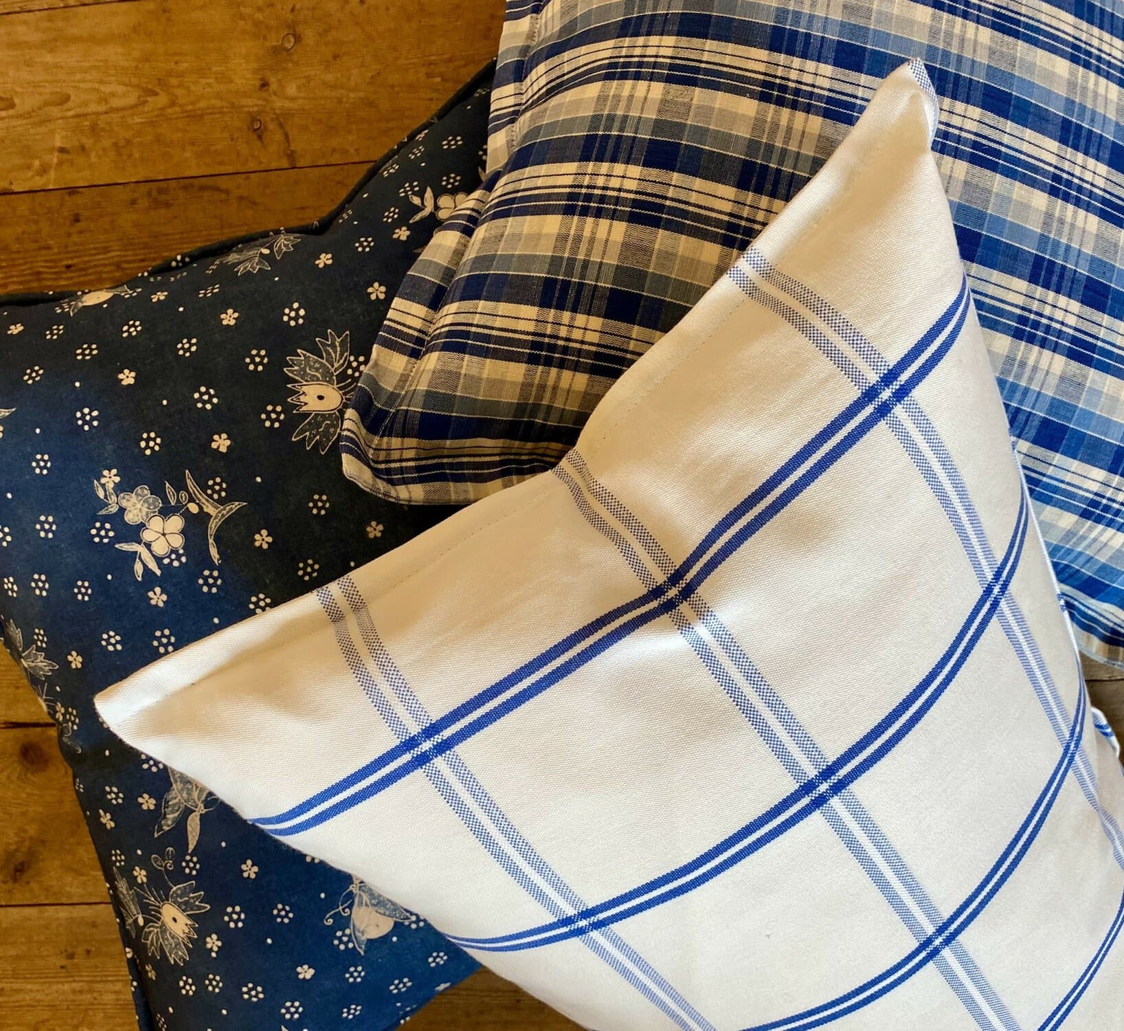 Putetrekk -Wells Batik Blue, 50x50 - Bilde 2