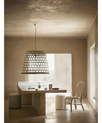 Kurvlampe i Bambus -H70xØ70 - Bilde 3