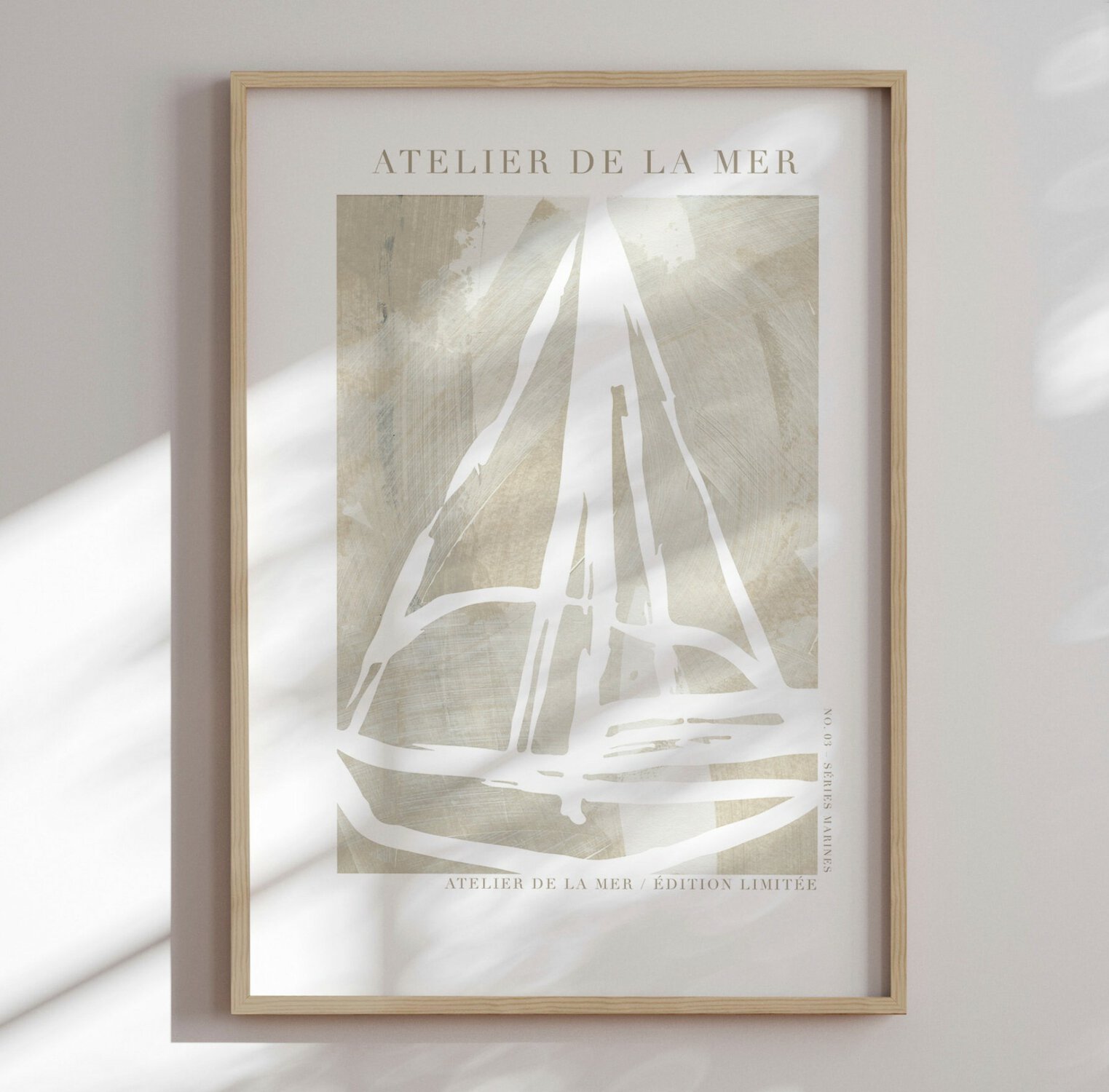 Atelier De La Mer -Innrammet plakat 30x40