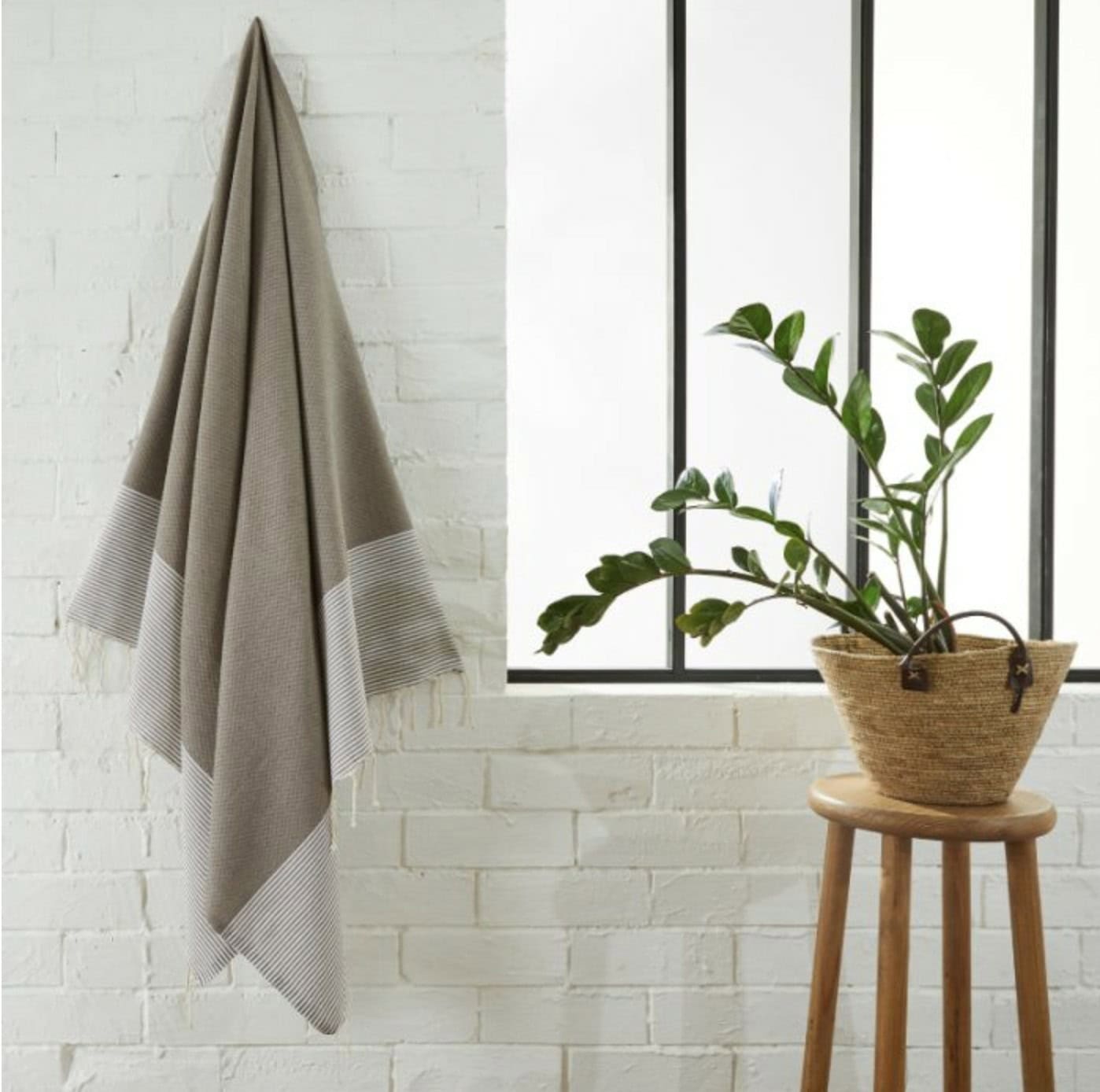 Foutahåndkle Honeycomb, 100x200 -Taupe - Bilde 2