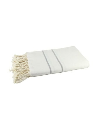 fouta herringbone white
