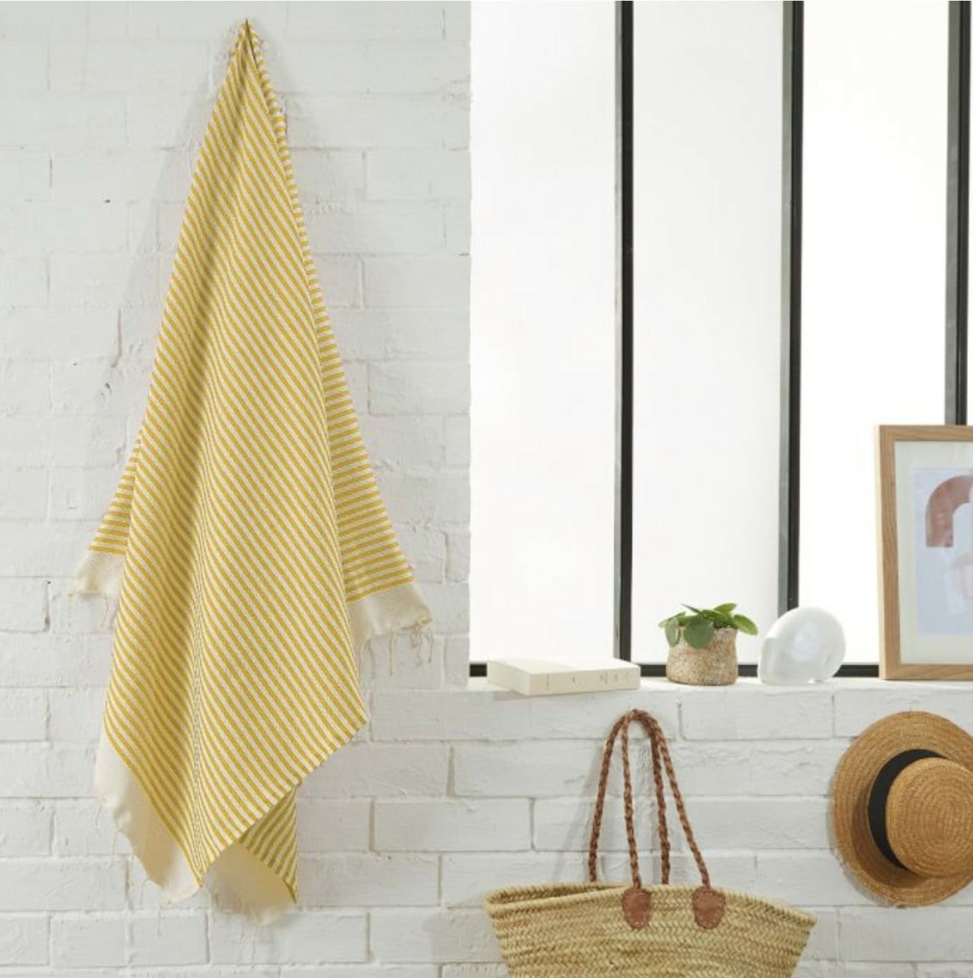 Foutahåndkle Mariniere, 100x200 - Yellow Mustard - Bilde 2