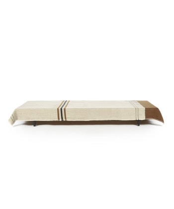 Pledd -Foundry Beeswax Stripe -135x220 - Bilde 3