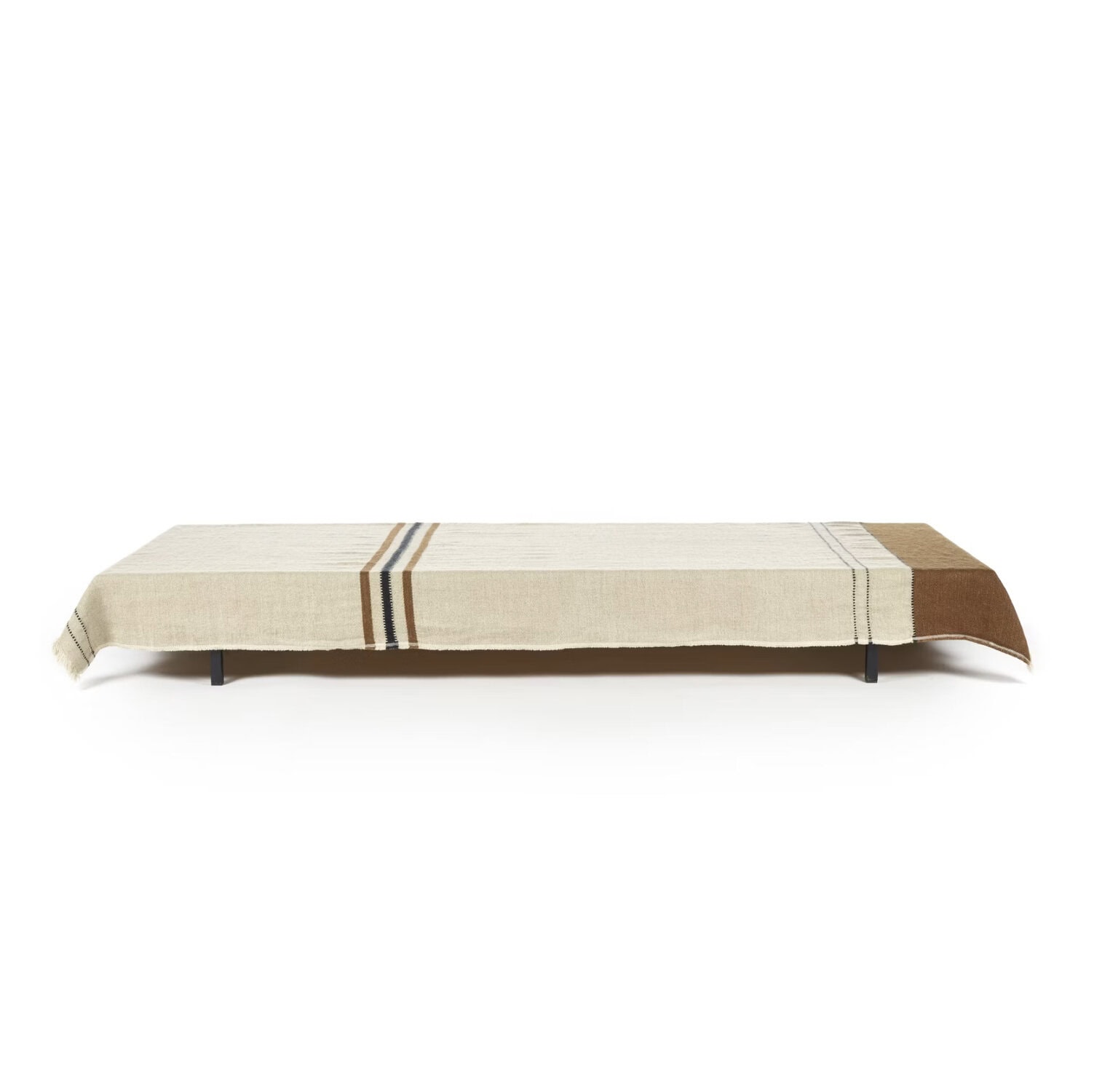 Pledd -Foundry Beeswax Stripe -135x220 - Bilde 3