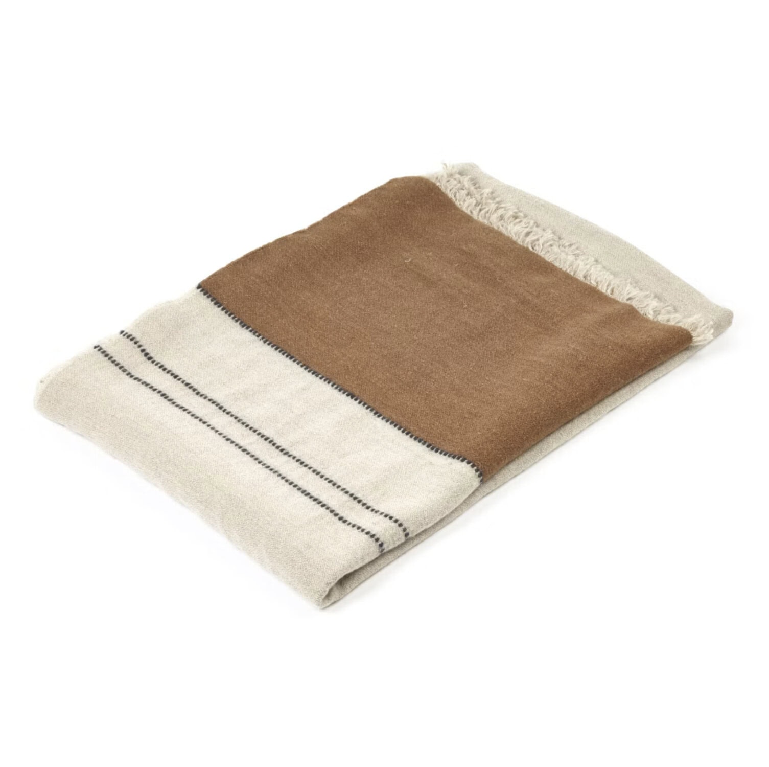 Pledd -Foundry Beeswax Stripe -135x220