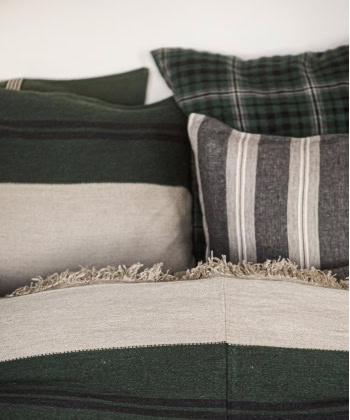 Putetrekk -Omaha Stripe Green -50x50 - Bilde 2