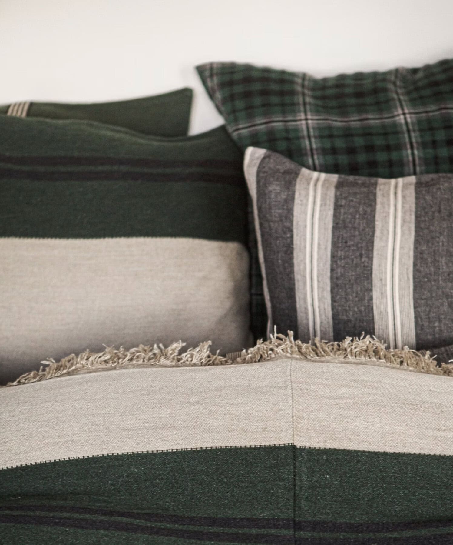 Putetrekk -Omaha Stripe Green -50x50 - Bilde 2