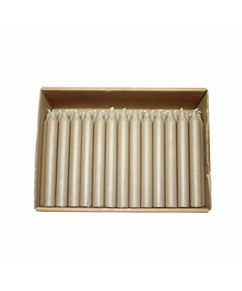Korte kronelys Lingrå 18 cm – 10 stk.