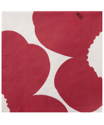 Papirservietter -Marimekko Iso Unikko Burgundy, Lunsj