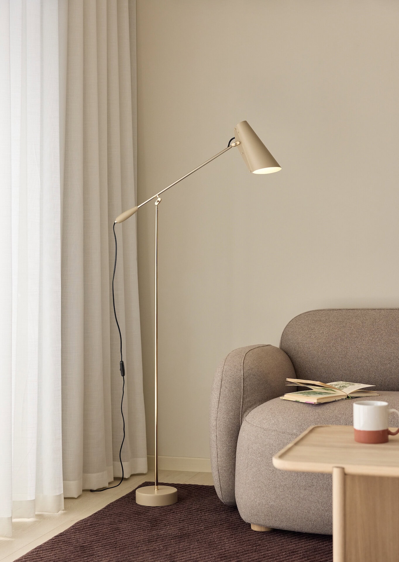 Gulvlampe Birdy beige