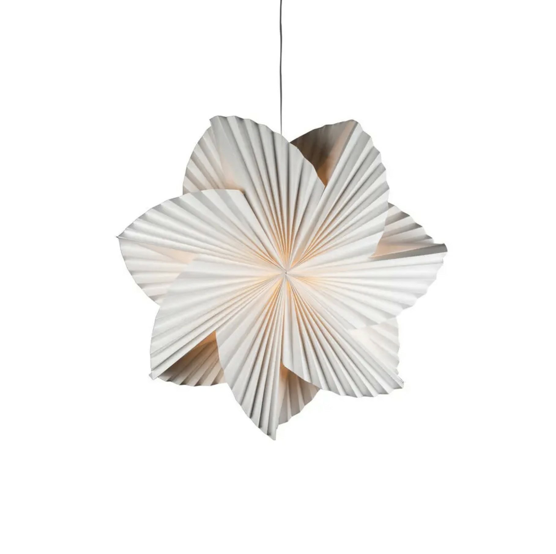 hvit julestjerne papir 80cm