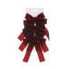 julesløyfe velour rød 24 cm