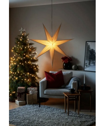 Adventsstjerne 78 -7 armet Beige - Bilde 2