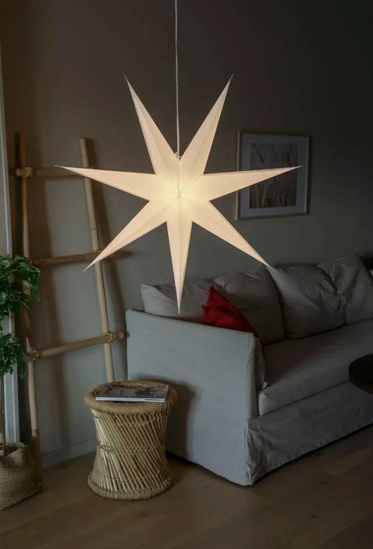 Adventsstjerne 78 -7 armet Hvit - Bilde 2