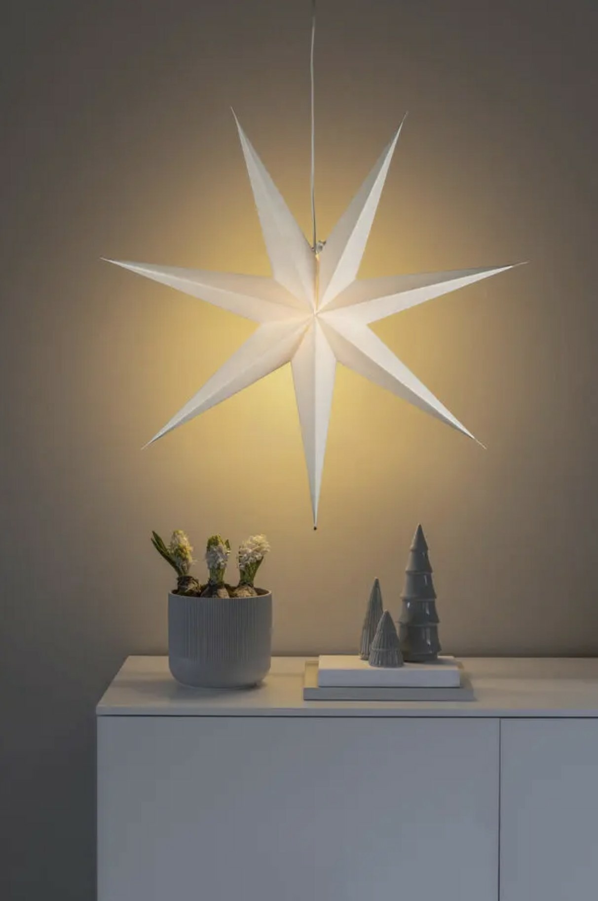 Adventsstjerne 78 -7 armet Hvit - Bilde 4