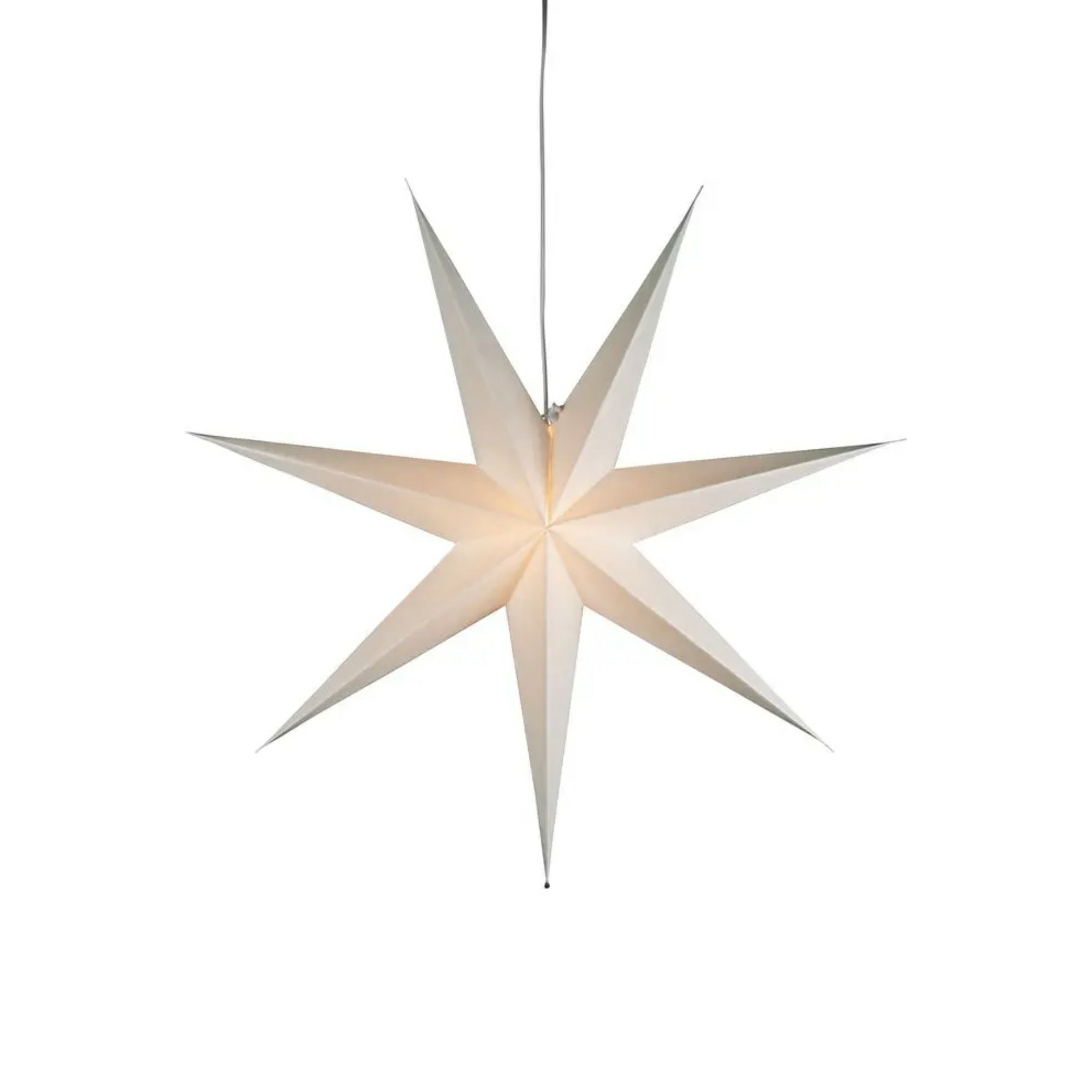 Perforert hvit julestjerne i papir, 78 cm