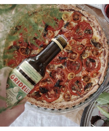Gridelli Olio e Basilico – økologisk olivenolje med basilikum - Bilde 2